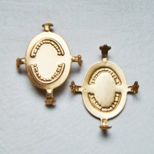 画像1: 25×18 oval FB prong setting