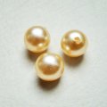 2pcs 12mm 1/2 drilled glass pearl "Champagne" 