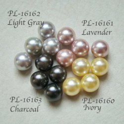 画像2: 4pcs 8mm No-hole pearl "Charcoal"