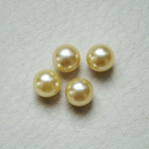 画像1: 4pcs 8mm No-hole pearl "Ivory"