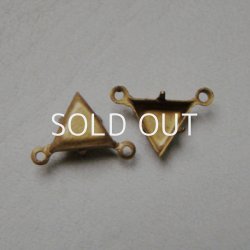 画像1: 2pcs dark brass 8mm triangle CB setting 2R