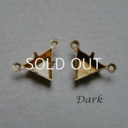 画像2: 2pcs dark brass 8mm triangle CB setting 2R