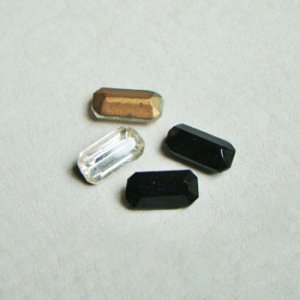画像1: 2pcs 10×5 octagon "Jet"