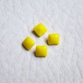 4pcs 4mm square "Opaque Yellow"