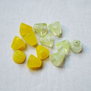 画像2: 2pcs 6mm cone beads "Uranium Green"