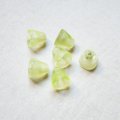2pcs 6mm cone beads "Uranium Green"