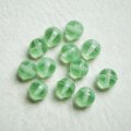 4pcs 7mm frosted Pale Green rough beads 