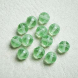 画像1: 4pcs 7mm frosted Pale Green rough beads 