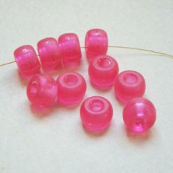 画像1: 5pcs 11×8 "Candy Pink" lucite beads