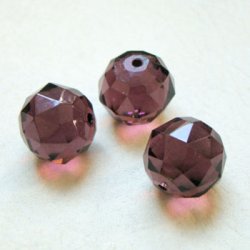 画像1: 18mm amethyst faceted ball beads