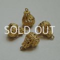 18×12.5 brass filigree drop charm