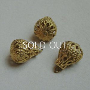 画像2: 18×12.5 brass filigree drop charm