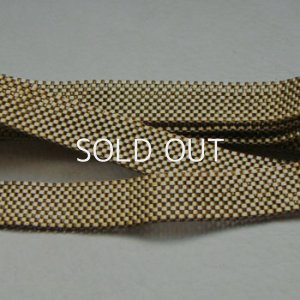 画像1: brass 16mm flat mesh chain