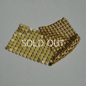画像1: 17cm / 50mm brass mesh chain section