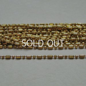 画像1: brass 1.5mm RD/ Oval ball chain