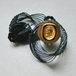 画像3: 18mm Gold / Black warrior intaglio