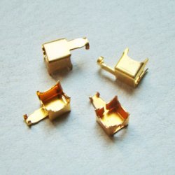 画像2: 2pcs brass 4mm chain end connector