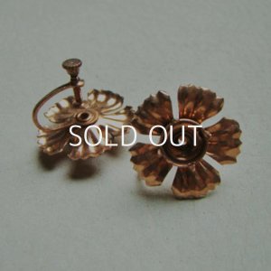 画像2: brass 5- petal flower earring base
