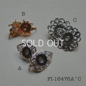 画像2: GP/ SP 13mm setting earring base