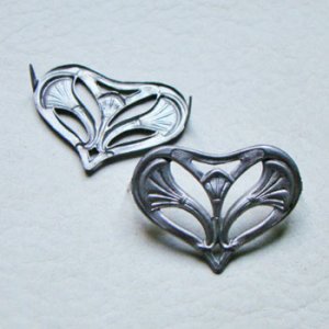 画像1: AS open cut Art Deco prong back