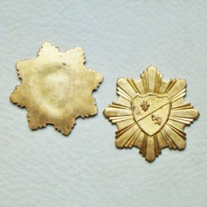 画像1: brass 44mm shield medallion