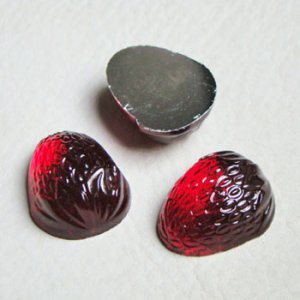 画像2: 27×22 Strawberry glass cabochon