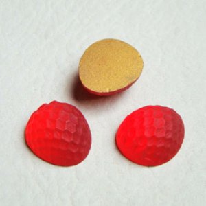 画像1: 20×17 Strawberry glass cabochon