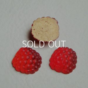画像1: 20mm Raspberry glass cabochon