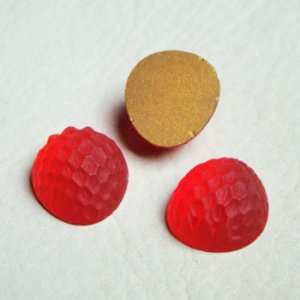 画像2: 20×17 Strawberry glass cabochon