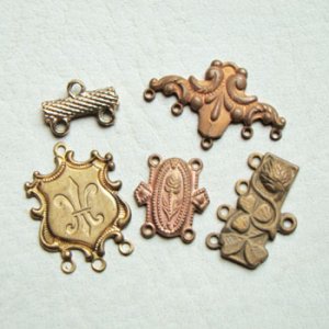 画像2: aged brass Decorative 5R finding