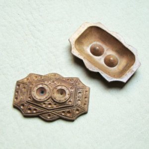 画像1: aged brass 32x22 Deco setting stamping