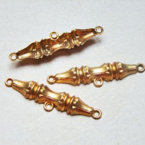 画像1: aged brass Column T-bar connector