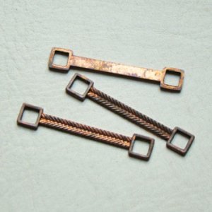 画像1: aged brass SQ loop bar stamping
