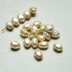 画像1: 3pcs 8×6 oval Oyster baroque pearl