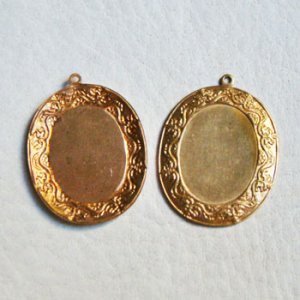 画像1: 19×14 oval Decorative pendant setting