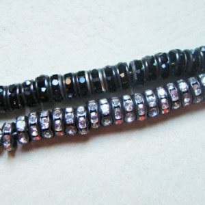画像2: 5pcs 6mm Rondelle " Matte Black / Jet Black" 