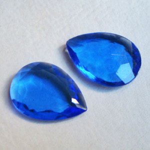 画像1: 33×23 pear "Transparent Sapphire" 