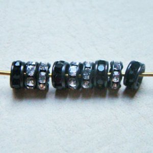 画像3: 5pcs 6mm Rondelle " Matte Black / Jet Black" 