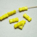 2pcs yellow bowtie  beads