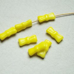画像1: 2pcs yellow bowtie  beads