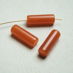 画像1: acrylic 25×9 cylinder beads "Caramel"