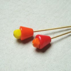 画像2: 2pcs 6mm cone beads "Red"