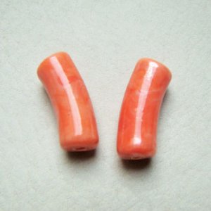 画像2: 25×10 acrylic noodle beads "faux coral"