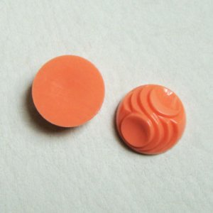 画像1: 17.8mm lucite textured cabochon "Coral"