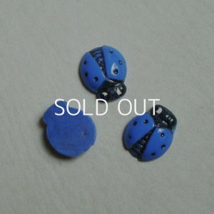 画像1: 14x11 Ladybug cabochon "Blue"