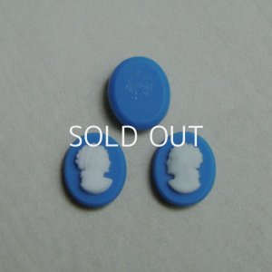 画像1: 12x10 OV wedgwood blue lady cameo L&R set