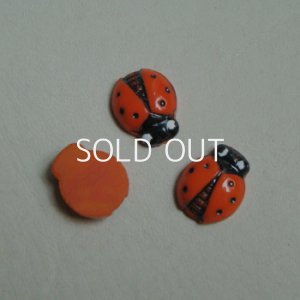 画像1: 14x11 Ladybug cabochon "Orange"