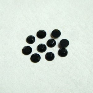 画像1: 10pcs 4mm jet faceted cabochon
