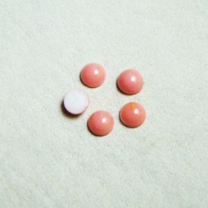 画像1: 4pcs 4mm light coral cabochon