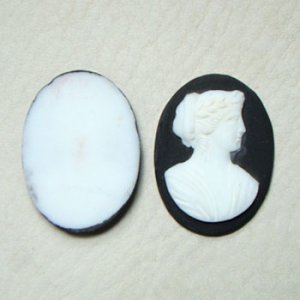 画像1: 32x24 OV "Black / White" cameo